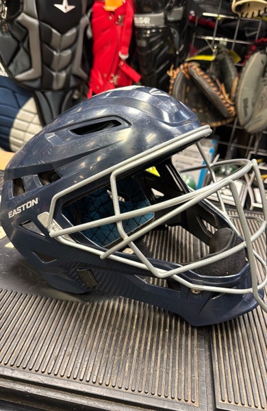Navy Blue Easton Gametime size Large catcher's headgear mask adult SR senior baseball NOCSAE