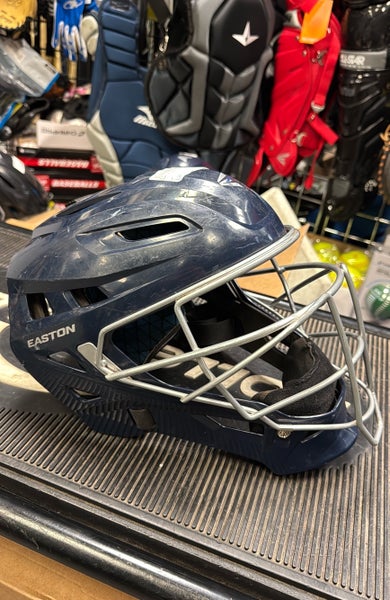 Navy Blue Easton Gametime size Large catcher's headgear mask adult SR senior baseball NOCSAE