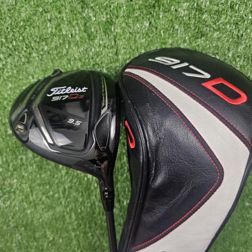 Titleist 917 D3 Driver 9.5 HZRDUS Smoke 6.0 Stiff Flex Graphite RH 45.5" MINT