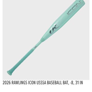 2026 Rawlings Icon Composite USSSA Certified Bat (-8) 23 oz 31" (New)