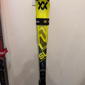 Men's 2024 Volkl Racetiger SL 165 cm Racing Skis With Bindings Max Din 20 (Used)