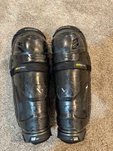 Senior Bauer Supreme M5 Pro 14" Shin Pads (Used)