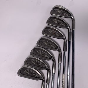 Ping Eye 2 Iron Set 3-9 Orange Dot 2* Flat Karsten ZZ-Lite Regular Mens RH -1/2"