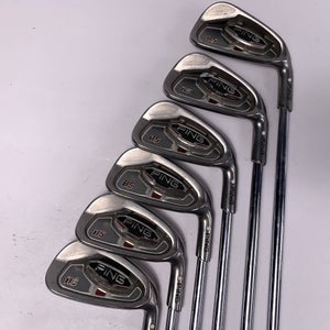 Ping i15 Iron Set 4-9 White Dot 3* Up AWT Stiff Steel Mens RH Midsize Grip +1/2"