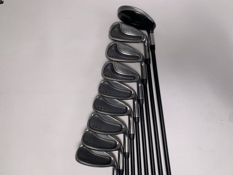 Adams Idea Hybrid Iron Set 4H 6-PW+AW+SW+LW Idea Regular Graphite Mens RH
