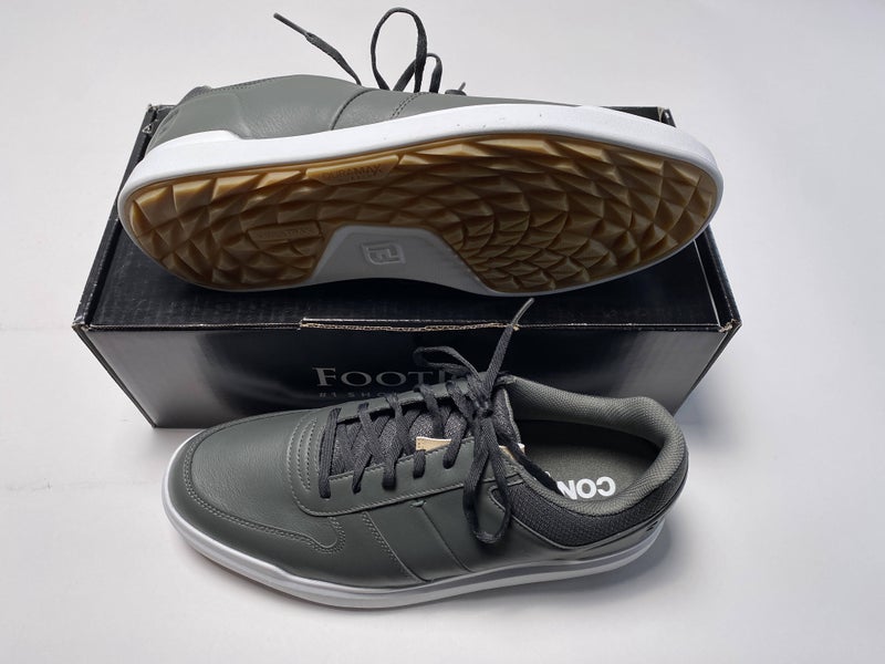 FootJoy Contour Casual Golf Shoes Charcoal Gray White Men's SZ 11.5 (54375)