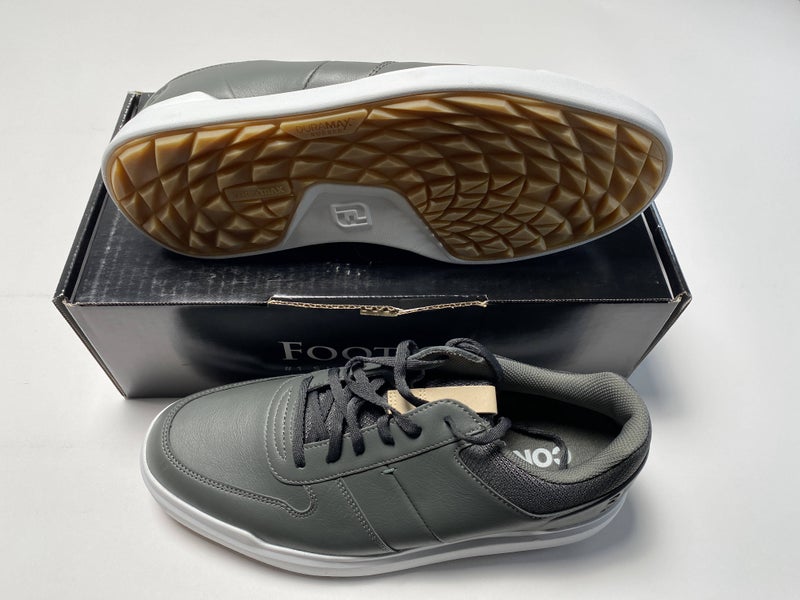 FootJoy Contour Casual Golf Shoes Charcoal Gray White Men's SZ 10 (54375)