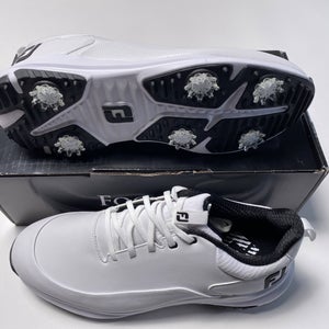 FootJoy FJ Tour Rival Golf Shoes White Black Men's SZ 10.5 Wide (56958)