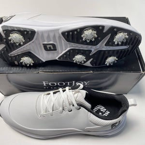 FootJoy FJ Tour Rival Golf Shoes White Black Men's SZ 12 (56958)