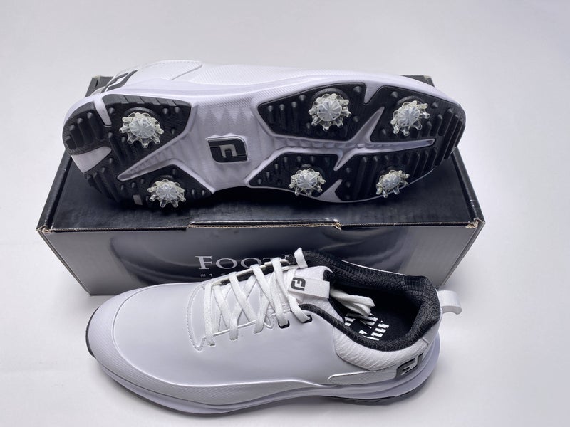 FootJoy FJ Tour Rival Golf Shoes White Black Men's SZ 10 (56958)