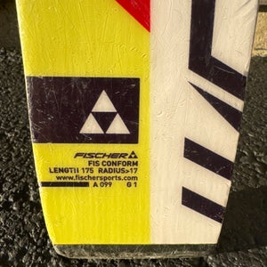 Unisex Fischer RC4 World Cup GS 175 cm Racing Skis With Bindings Max Din 13 (Used)