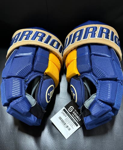 New NHL Pro Return 15" Warrior Covert QR6 Pro Gloves - St Louis Blues Vintage