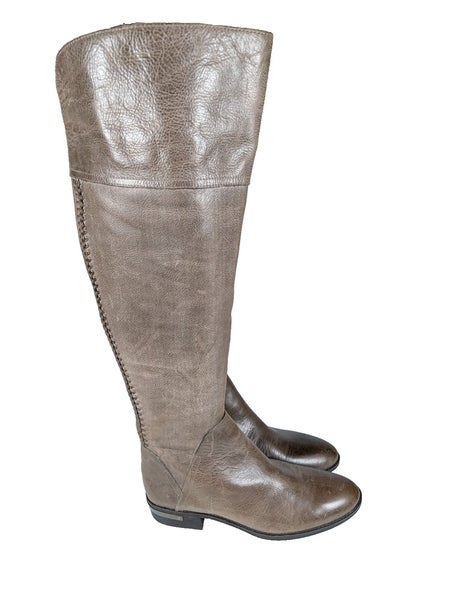 Vince Camuto Boots Womens Size 9 Pedra Tall Over The Knee High Brown Leather NEW