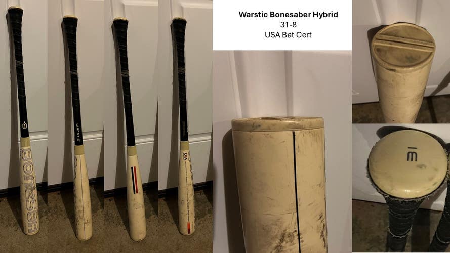 2024 Warstic Bonesaber Hybrid USABat Certified Bat (-8) 23 oz 31" (Used)