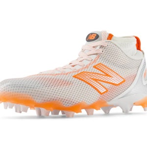 White Unisex Size M 8.0 (W 9.0) Adult New Balance Freeze Mid Top Molded Cleats (Used)