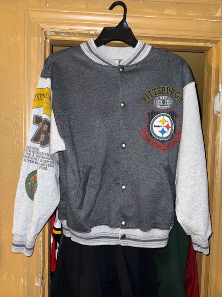 NFL Football Long Gone Pittsburgh Steelers 1970’s Button Up Jacket Shirt Classic