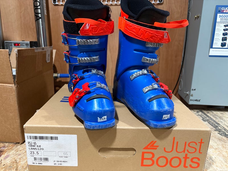 Lange RSJ 65 Junior Ski Boots - Vibrant Blue - Mondo 23.5