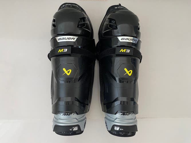 Senior Bauer Supreme M3 Shin Pads 15" guards