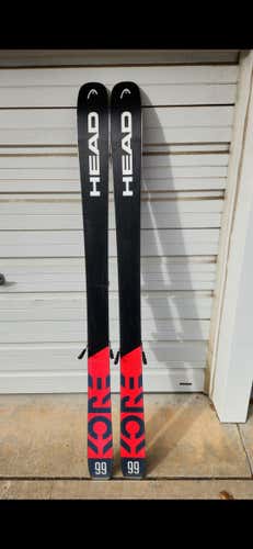 Unisex 2020 Powder 180 cm HEAD KORE 99 Skis With Bindings Max Din 13 (Used)