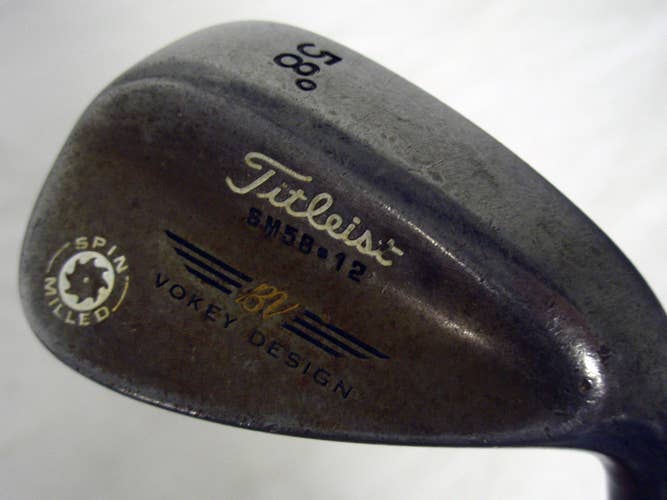 Titleist Spin Milled Vokey Oil Can Lob Wedge 58* 12* (Steel, STIFF) LW Golf Club