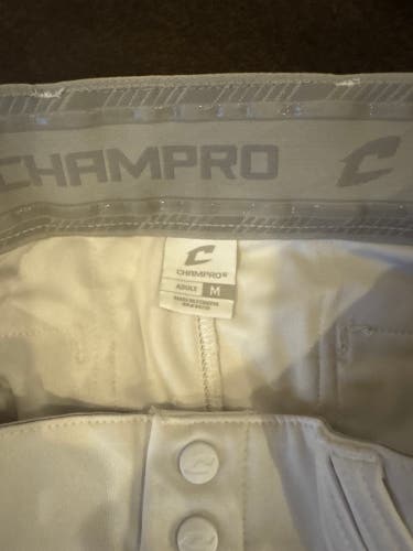 White Unisex Medium Adult Champro Game Pants (Used)