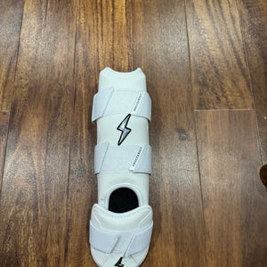 White adult Bruce bolt Shin Guard (New)