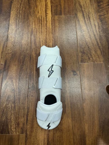 White adult Bruce bolt Shin Guard (New)