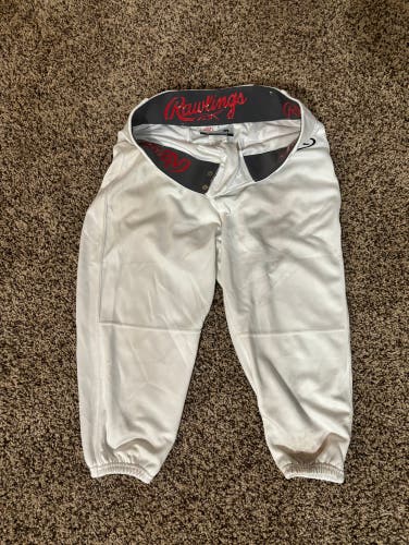White Men's Medium Adult Rawlings Game Pants (Used)