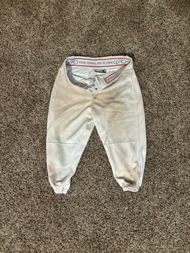 White Men's Medium Adult Rawlings Game Pants (Used)