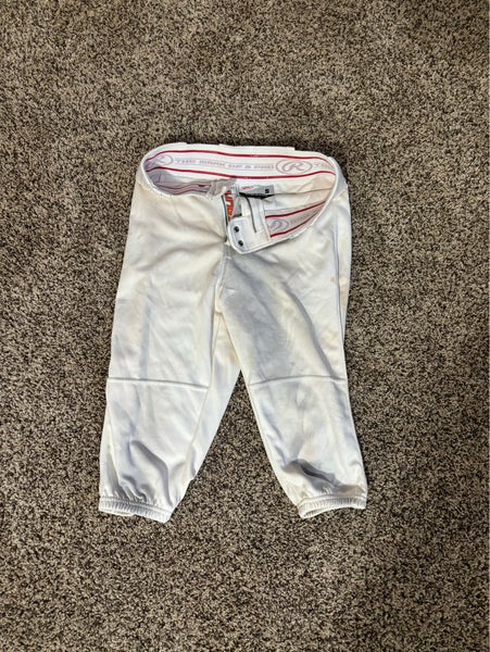 White Men's Small Adult Rawlings Game Pants (Used)