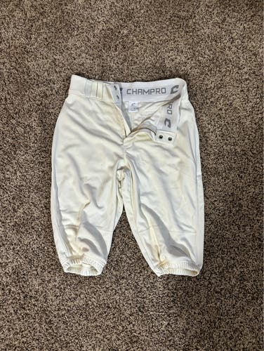 White Men's Medium Adult Champro Game Pants (Used)