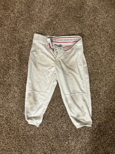 White Men's Medium Adult Rawlings Game Pants (Used)