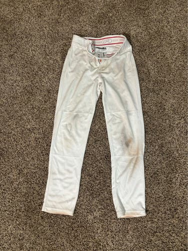 White Men's Medium Adult Rawlings Game Pants (Used)