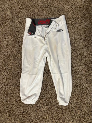 White Men's Medium Adult Rawlings Game Pants (Used)