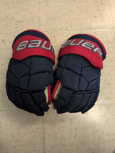 Bauer Supreme Mach 14" Columbus Blue Jackets Pro Stock Gloves