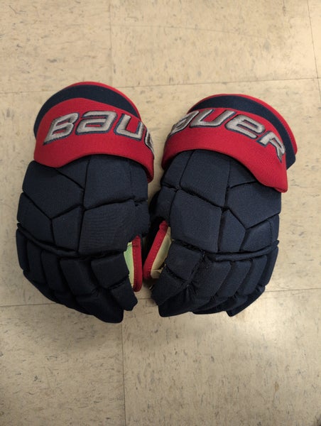 Bauer Supreme Mach 14" Columbus Blue Jackets Pro Stock Gloves