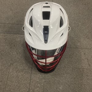 Used Cascade S ADULT HELMET Lacrosse Helmet White MD 11614-S000224297