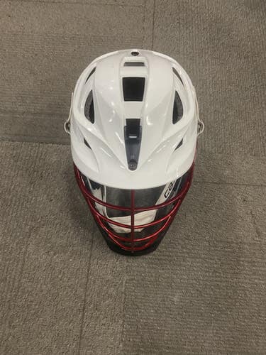 Used Cascade S ADULT HELMET Lacrosse Helmet White MD 11614-S000224297