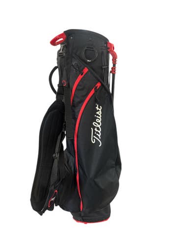Used Titleist BLACK RED STAND Mens Stand Bag None 11850-S000021927