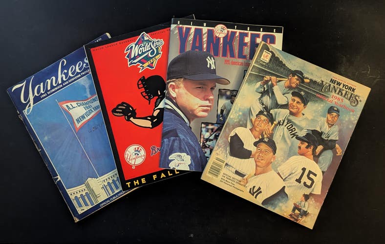 NY Yankees Yearbook Program Bundle Lot x4 1982 1985 1995 1999