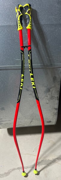 52in (130cm) Leki WORLD CUP DH/ SG 3D Racing Ski Poles (Used)