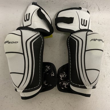 Used WinnWell AMP500 Senior Elbow Pads White And Black LG 11855-S000191594