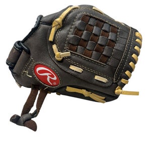 Used Rawlings H100BRNC BB/SB Glove RH Throw Chocolate And Almond 10" 11835-S000199847