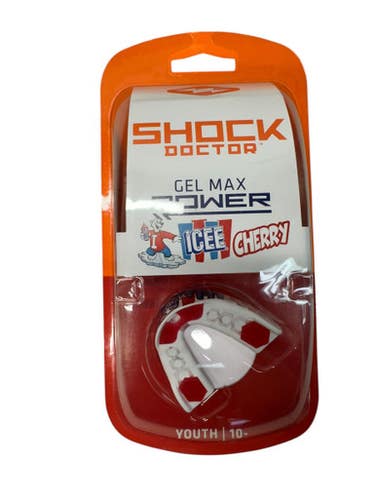 Used Shock DR GEL MAX POWER ICEE CHERRY Football Accessory White/Red/Navy Youth 11835-S000199880