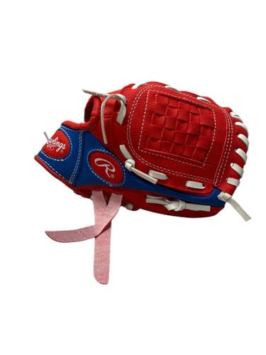 Used Rawlings PL91SR BB/SB Glove RH Throw Navy Blue And Red 9" 11835-S000199912