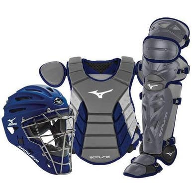 Used Mizuno SAMURAI CATCHERS SET Catchers Chest Protector Grey Youth 11835-S000199916