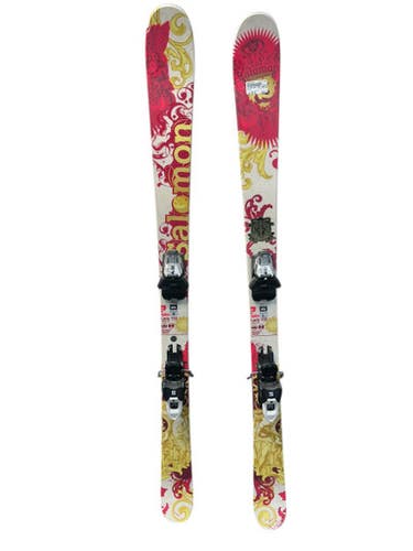 Used Salomon LADY 153 Womens DH Ski/Binding White And Pink 153 cm 11835-C000199742