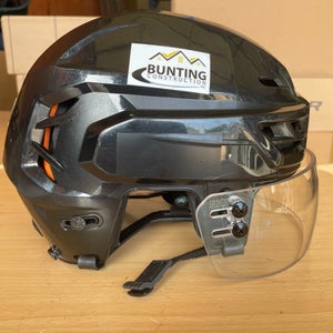 CCM Tacks 710 Pro Stock Hockey Helmet Visor Combo Medium Black 7202