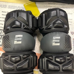 Epoch Integra (Used) Medium Arm Pads adult Senior Sr MD lacrosse lax elbow guard black