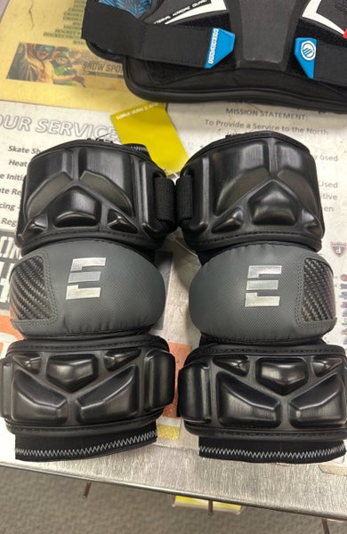 Epoch Integra (Used) Medium Arm Pads adult Senior Sr MD lacrosse lax elbow guard black